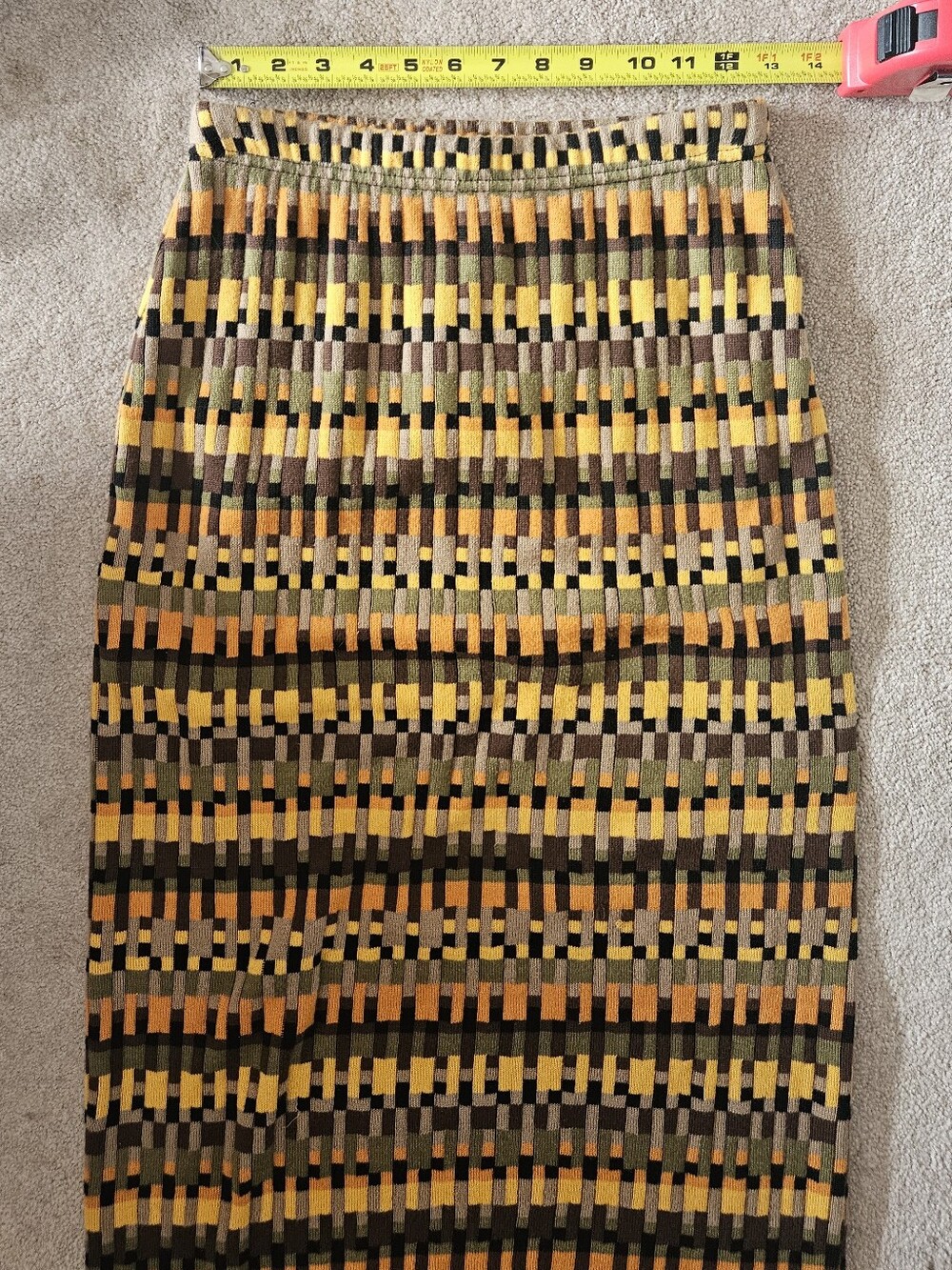 Vintage Joan Vass USA Geometric Pattern Maxi Skirt in Size 2